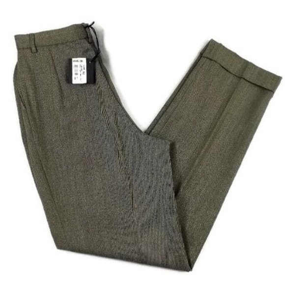 Giorgio's Of Palm Beach Green Micro-Stripe Wool Dress Pants Womens Size 6 - Picture 8 of 14